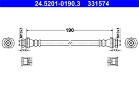 Bromsslang, Mitt, renault koleos i, 46 21 045 32R