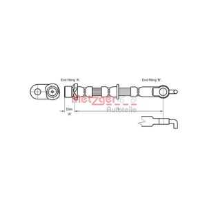 Bromsslang, Vänster fram, toyota yaris, 90080-94203, 90947-02A46