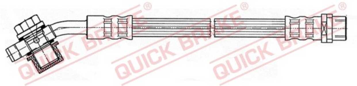 Bromsslang, Ytter, Bakaxel höger, Bakaxel vänster, audi a4 b5, a4 b5 avant, 8D0611775F, 8D0611775G, 8D0611775J