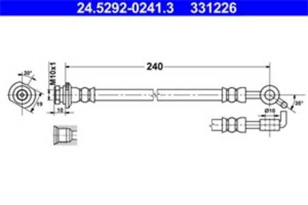 Bromsslang, Ytter, Bakaxel höger, På bromsok, nissan qashqai / qashqai +2 i, qashqai / qashqai +2 van i, qashqai suv ii, 46210-