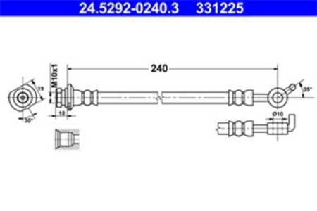 Bromsslang, Ytter, Bakaxel vänster, På bromsok, nissan qashqai / qashqai +2 i, qashqai / qashqai +2 van i, qashqai suv ii, 4621