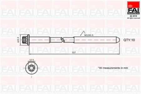 Bultsats, topplock, nissan,opel,renault, 7701471366