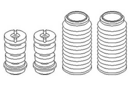 Dammskydd, stötdämpare, Bakaxel, audi a4 b5, a4 b5 avant, vw passat b3/b4, passat b3/b4 variant, polo, polo classic, polo ii, 3