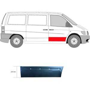 Dörr, Höger fram, mercedes-benz vito buss [w638], vito skåp [w638], v-klass [638/2]