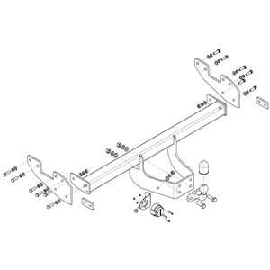 Dragkrok, Avtagbar, toyota hilux flak/chassi viii, hilux pick-up viii