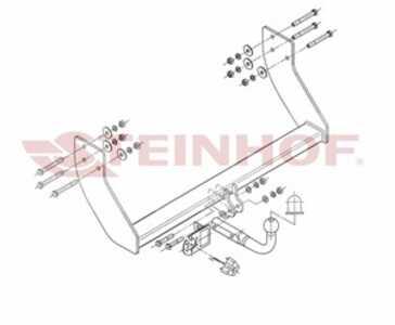 Dragkrok, Standard, kia k2500 flak/chassi