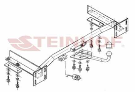 Dragkrok, Standard, chrysler voyager / grand voyager iii, dodge caravan, grand caravan mini passenger van