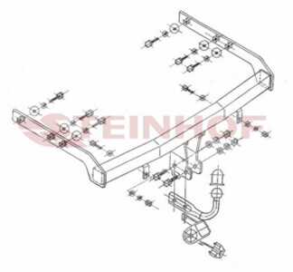 Dragkrok, Standard, ford galaxy i, seat alhambra, vw sharan