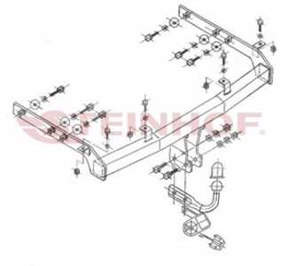 Dragkrok, Standard, ford galaxy i, seat alhambra, vw sharan