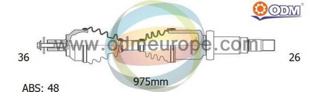 Drivaxel, framaxel höger, volvo s60 i, s80 i, v70 ii, 36000531, 8251783, 8252047, 8601888, 8602576, 8602661, 8603792, 8603878