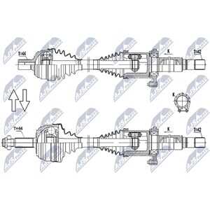 Drivaxel, framaxel höger, vw crafter buss, crafter flak/chassi, crafter skåp, 2N04072452X, 2N0407272J