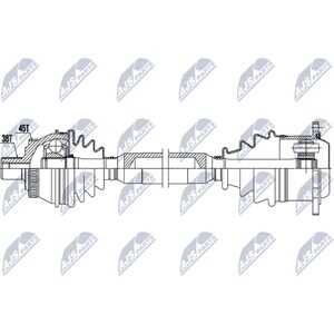 Drivaxel, framaxel höger, audi a6 c5, a6 c5 avant, a8 d2, 4B0407272AP