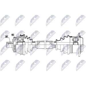 Drivaxel, framaxel höger, audi a6 c5, a6 c5 avant, 4B0407272C, 4B0407272M