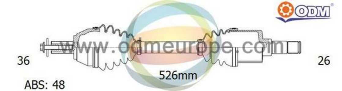 Drivaxel, framaxel vänster, volvo s70, v70 i, 8251525, 8601553, 8601637