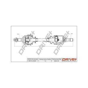 Drivaxel, framaxel vänster, citroën,peugeot, 32728W, 32729W, 3272LV