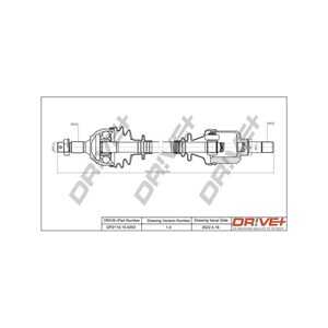 Drivaxel, framaxel vänster, citroën,peugeot, 32721X, 32722X, 3272LW