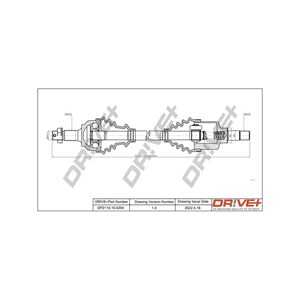 Drivaxel, framaxel vänster, citroën c4 i, c4 coupé, peugeot 307, 307 break, 307 cc, 307 sw, 32725X, 32726X, 9636786780