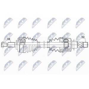 Drivaxel, framaxel vänster, renault megane grandtour iv, megane halvkombi iv, 391017448R