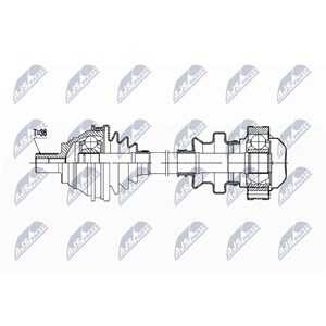 Drivaxel, framaxel vänster, audi,skoda,vw, 1K0407271ET, 1K0407453AX