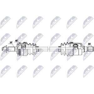 Drivaxel, framaxel vänster, kia picanto i, 49500-07010