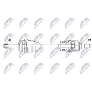 Drivaxel, framaxel vänster, kia picanto iii, 49500-G6400