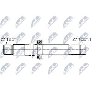 Drivaxel, framaxel vänster, mercedes-benz, A222330680064