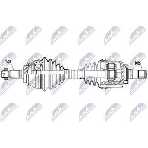 Drivaxel, framaxel vänster, mini mini, mini cabriolet, 31608605469, 31608605471