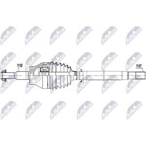 Drivaxel, framaxel vänster, jeep wrangler iv, 68413463AA