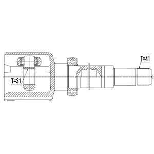 Drivknut, framaxel höger, ford transit buss, transit flak/chassi, transit skåp, transit tourneo buss, 1469165, 1494214, 1512911