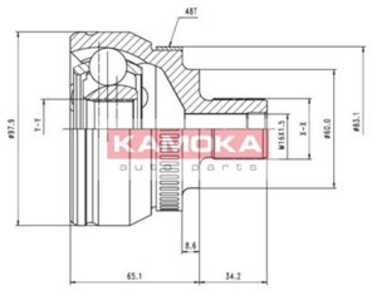 Drivknut, Framaxel, På hjulsidan, ford galaxy i, seat alhambra, vw sharan, 1007695, 1084716, 1690336, 7M0 498 099, 7M0407321A, 