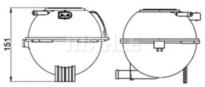 Expansionskärl, kylvätska, audi,bmw,seat,skoda,vw, 6Q0 121 407 A, 6Q0 121 407 B, 6Q0 121 407, 6Q0121407, 6Q0121407A, 6Q0121407B