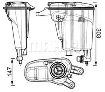 Expansionskärl, kylvätska, audi a4 allroad b8, a4 b8, a4 b8 avant, a5, a5 cabriolet, a5 sportback, q5, 8K0 121 403 Q, 8K0 121 4