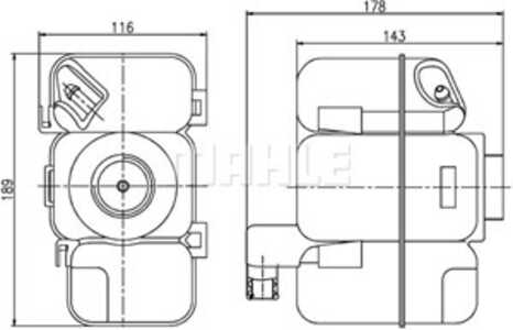 Expansionskärl, kylvätska, volvo s60 i, s80 i, v70 ii, xc70 cross country i, xc90 i, 3 074 197 3, 30723929, 30741154