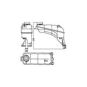 Expansionskärl, kylvätska, mercedes-benz e-klass [w210], e-klass t-model [s210], 210 500 05 49, A 210 500 05 49