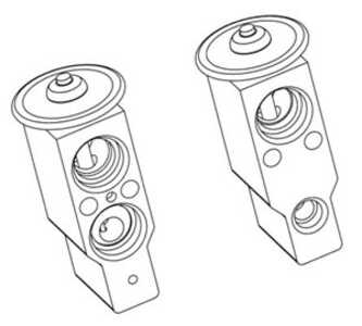 Expansionsventil, klimatanläggning, Fram, alfa romeo,fiat,lancia, 1K0 407 201, 1K0 498 201 SK, 1K0 498 201, 46721108, 46721804,