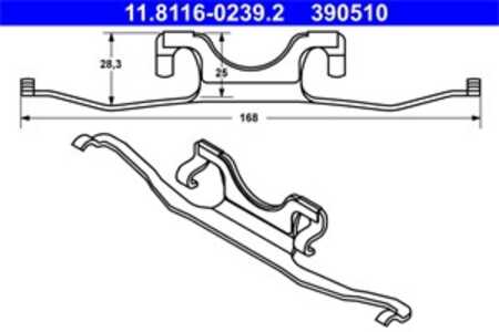 Fjäder, bromsadel, Framaxel, bmw 5 [e39], 5 touring [e39], 34 11 1 163 391, 34 11 1 164 611