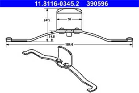 Fjäder, bromsadel, Framaxel, ford,opel,saab,vauxhall,volvo, 1461506, 30683271, 4N51-2B486-AA, 5 42 536, 93176377, B37F-33-233