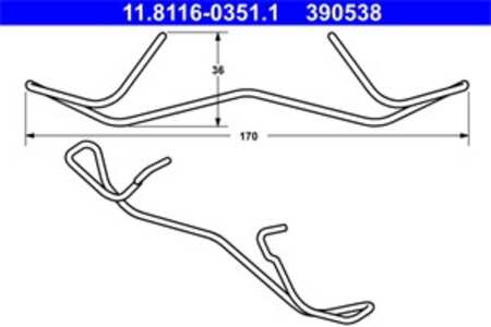 Fjäder, bromsadel, Framaxel, audi,citroën,peugeot,renault,seat,skoda,vw, 1K0 615 269, 41 08 300 01R, 4427 C1