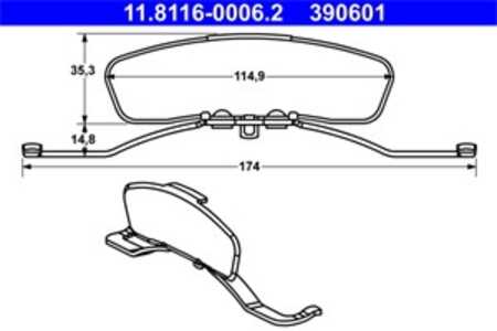 Fjäder, bromsadel, Framaxel, audi,seat, 1K0 615 269 C, 8E0 615 269, 8J0 615 269, 8P0 615 269