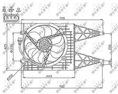 Fläkt, kylare, Höger, Vänster, audi,seat,skoda,vw, 091160216, 1J0959455, 1J0959455B, 44 09 180, 60 01 543 363, 6X0959455F, 77 0