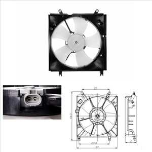 Fläkt, kylare, Höger, toyota rav 4 ii, 1636123050, 16361-23050, 1636321050, 16363-21050, 1636323030, 16363-23030, 1636328160, 1