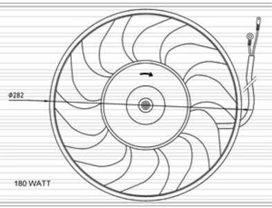 Fläkt, kylare, Tvåsidig, Höger, Vänster, audi, 2801154380, 28100-33040*, 28100-33050*, 28100-54270*, 28100-54310*, 28100-54340*