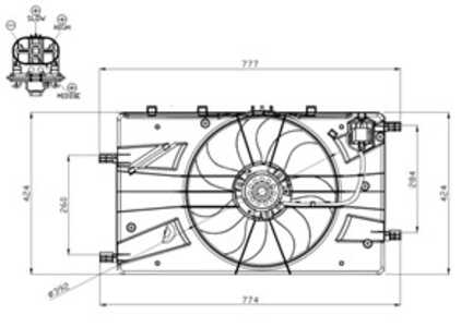 Fläkt, kylare, chevrolet,opel,vauxhall, 000000 006341, 1314001, 13267641, 13289623, 13289626, 13335182, 13335190, 13368577, 134