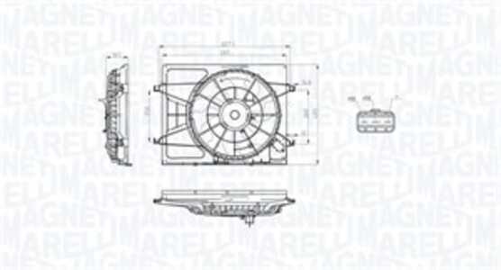 Fläkt, kylare, hyundai elantra sedan iv, i30, i30 kombi, 253802H050