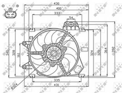 Fläkt, kylare, fiat punto, punto van, 7740875