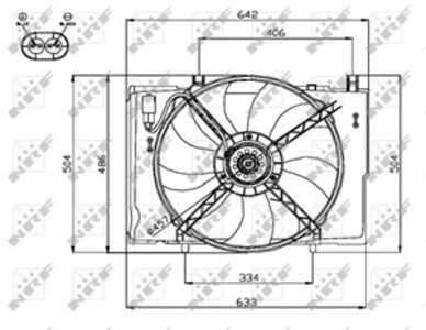 Fläkt, kylare, mercedes-benz, 0005401688, 2025054055, 50101095AA, 5099194AA, A2025054055