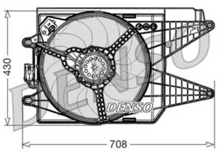 Fläkt, kylare, abarth 500 / 595 / 695, 51819062, 52057690