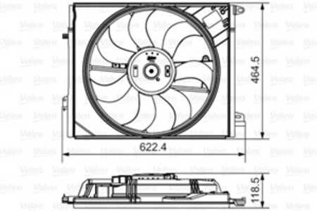 Fläkt, kylare, renault, 214814354R, 214819674R