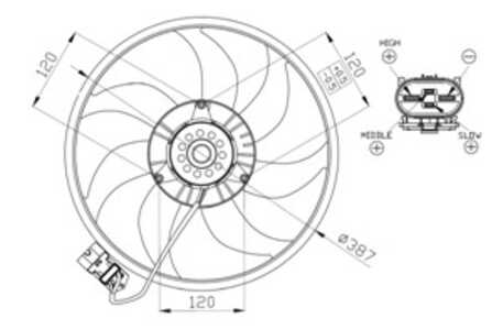 Fläkt, kylare, opel,vauxhall, 13208239, 1341388