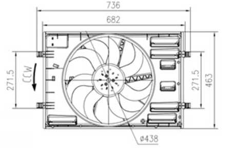 Fläkt, kylare, audi,seat,skoda,vw, 5Q0121203BG, 5Q0121203BS, 5Q0121203CB, 5Q0121203CE, 5Q0121203CL, 5Q0121203DC, 5Q0121203DE, 5